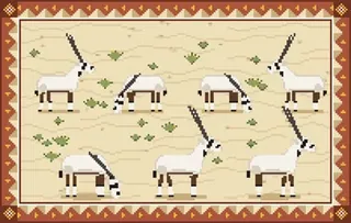Arabian Oryx rug