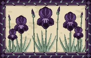 Black Iris rug