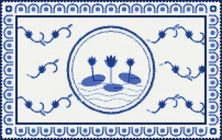 Blue and White rug