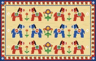 Dala Horses rug