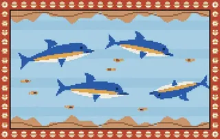 Dolphins rug