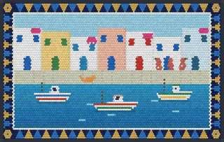 Fishing Harbor rug