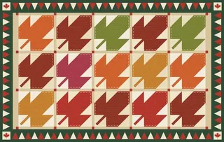 Maple Leaf Quilt rug
