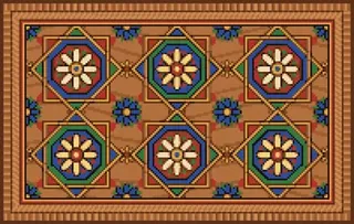 Painted Cedar rug