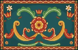 Rosemaling rug