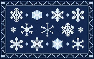 Snow Crystals rug