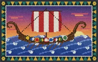 Viking Ship rug
