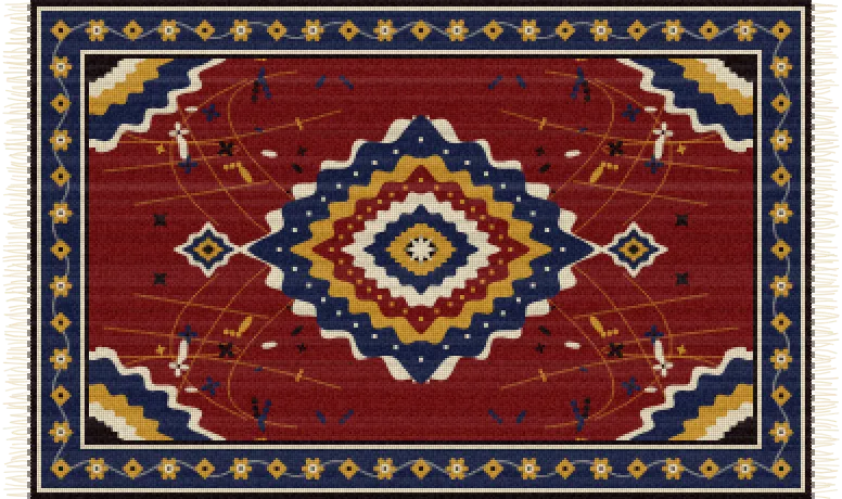 Tabriz After Midnight, a deep red Persian rug from Desktop Carpet